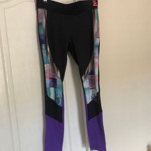Running Workout pants with design and mesh